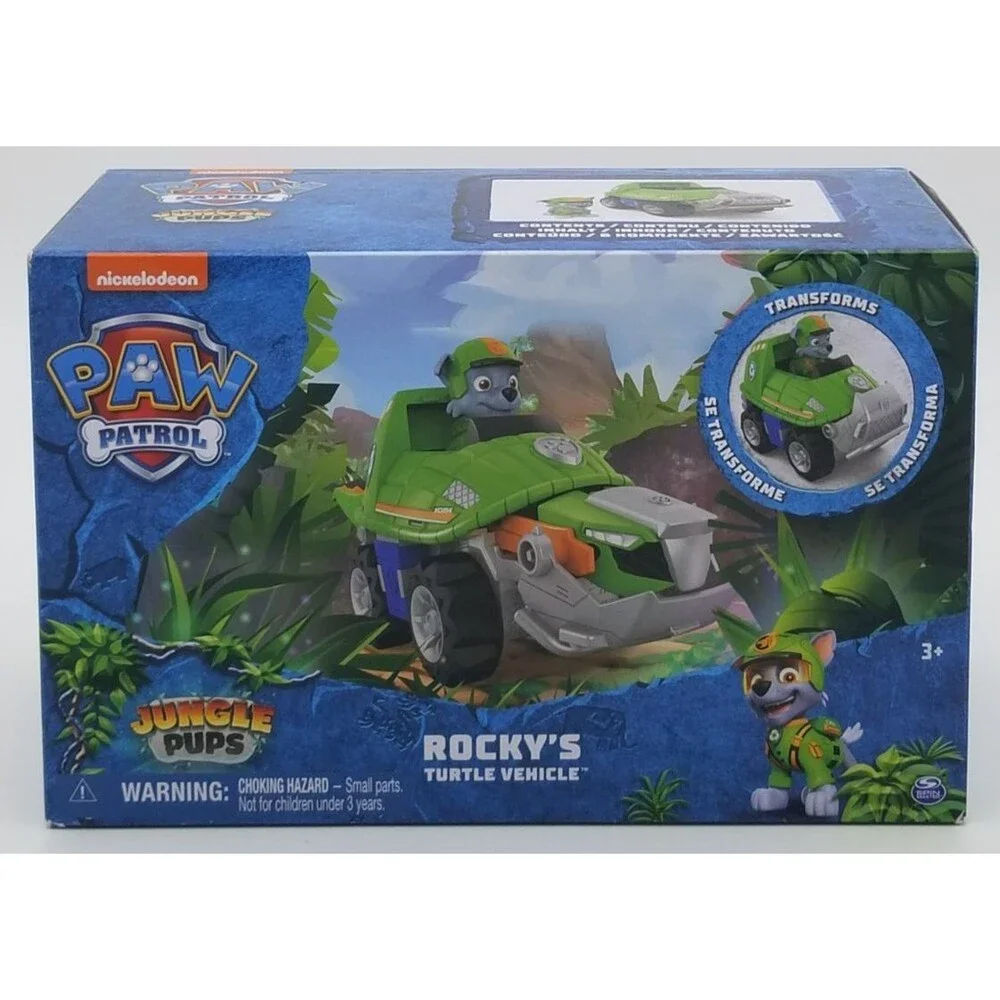 Paw Patrol Rocky's Turtle Vehicle Jungle Pups Nickelodeon Transforms Brand New